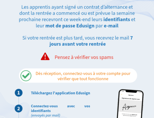 Information importante : identifiants Edusign